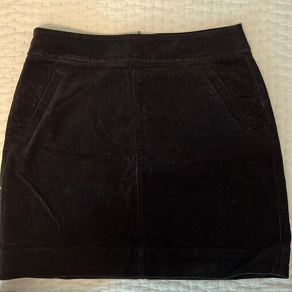 LOFT black Cord A line Skirt